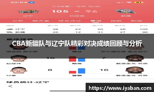 CBA新疆队与辽宁队精彩对决成绩回顾与分析